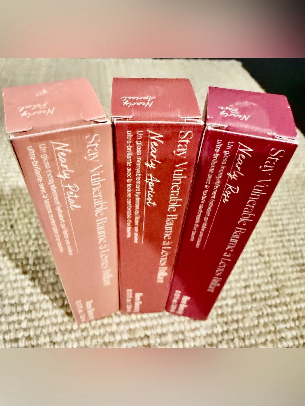 Rare Beauty Stay Vulnerable Glossy Lip Balm, “Nearly” Trio | NEW, SEALED